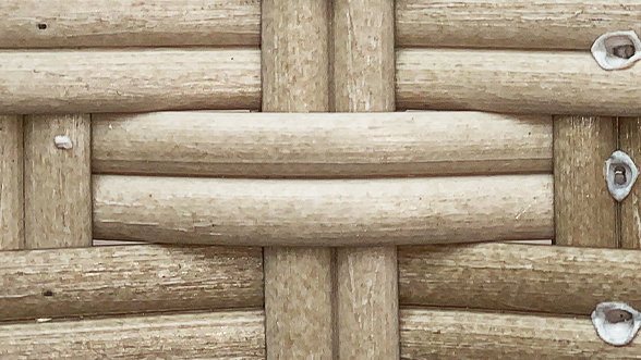 round / half-round polyrattan (sand-coloured)