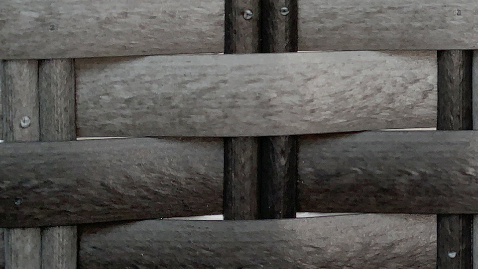 flat / half-round grey polyrattan
