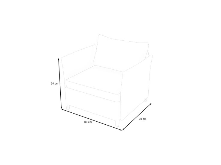 Product dimensions - Kalahari Armchair