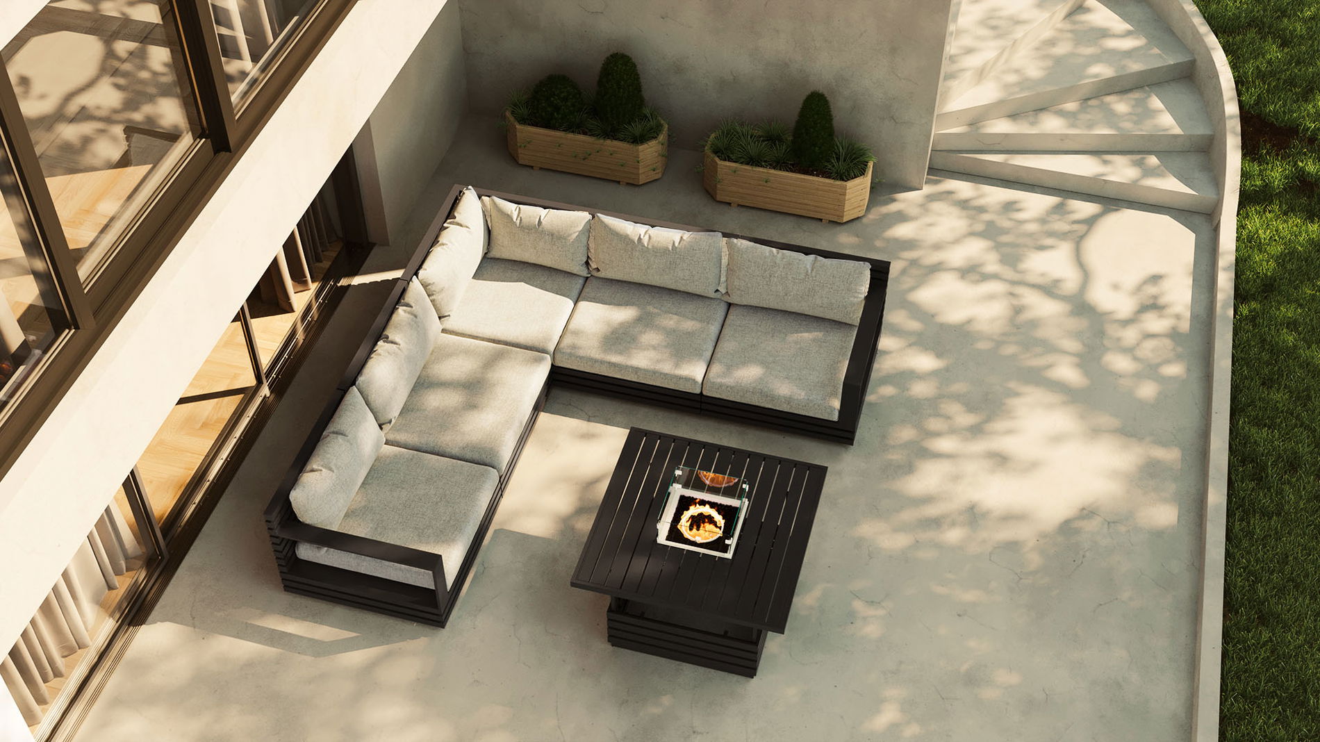 RN-1 M with firepit - 37 mbar