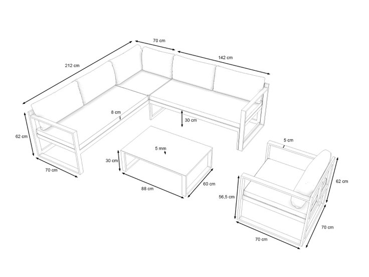 Product dimensions - Fabio L