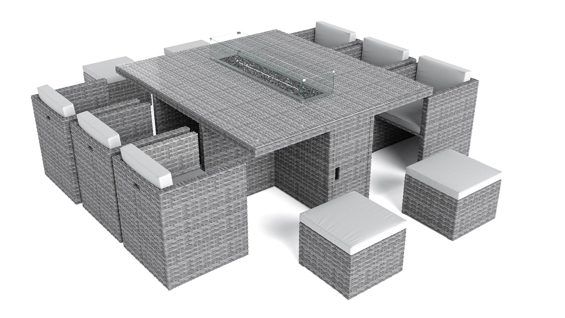 Brooklyn L with Firepit-polyrattan_ocean_line_grey