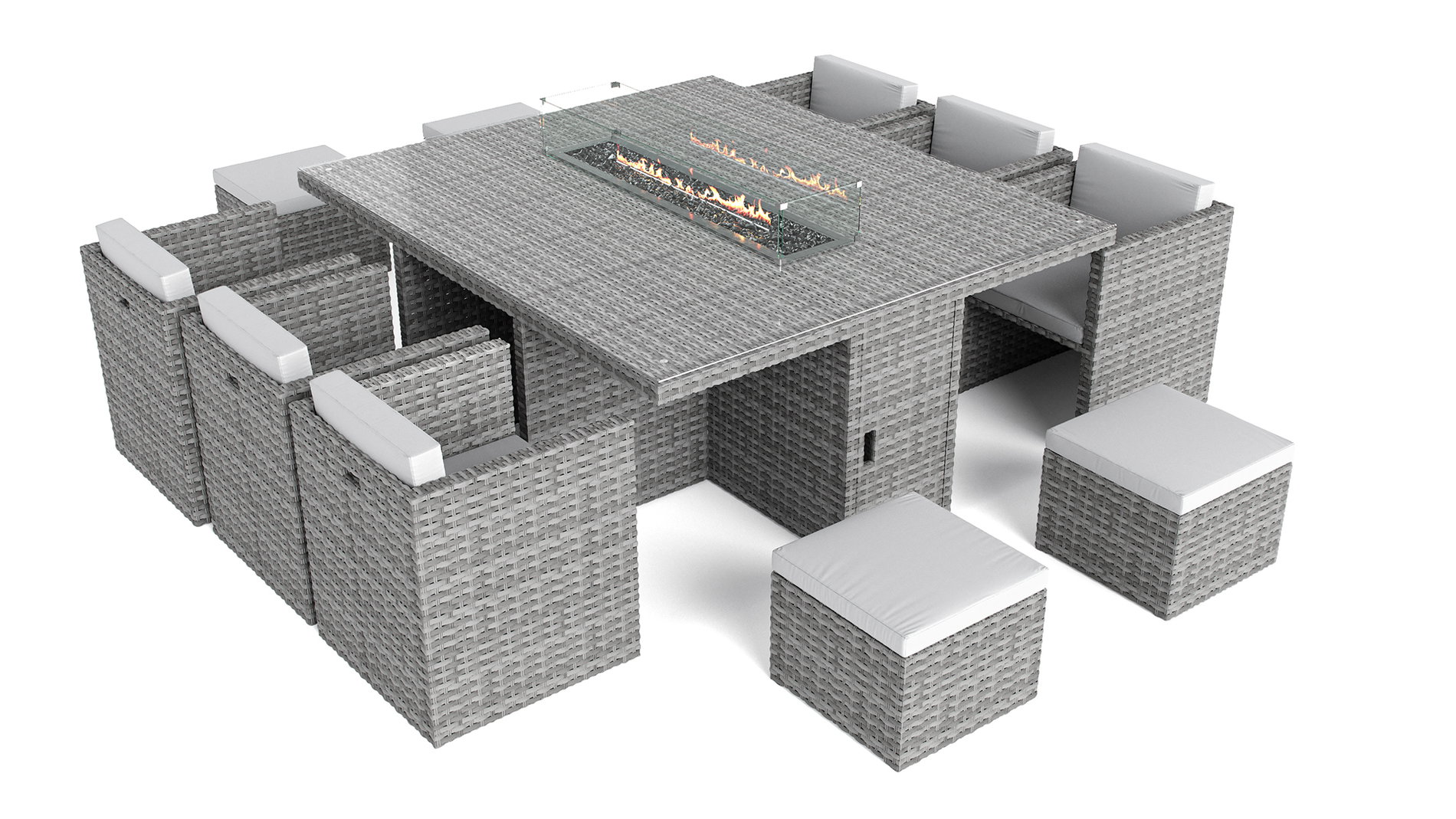 Brooklyn L with Firepit-polyrattan_ocean_line_grey