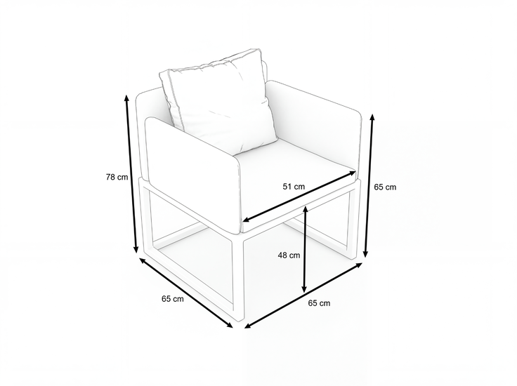Product dimensions - soyo Dining - 2x Dining Chair