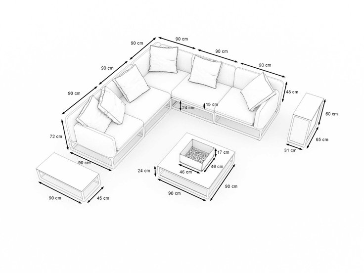 Product dimensions - Soyo M with Firepit