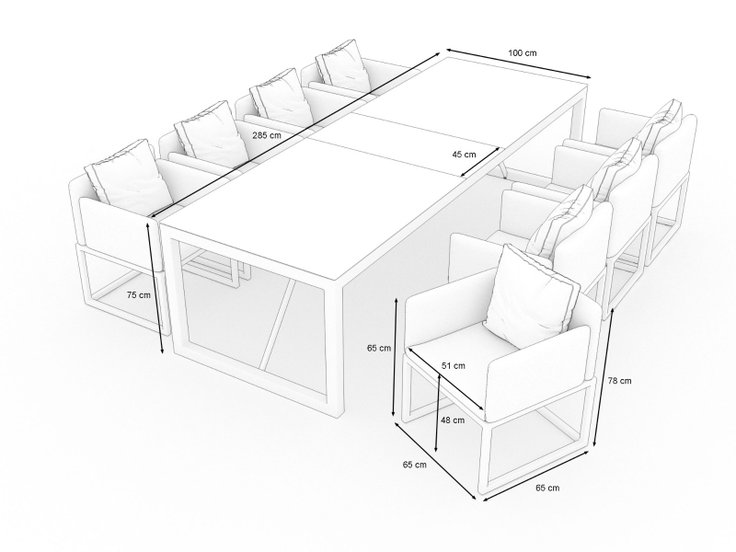 Product dimensions - Soyo Dining XL