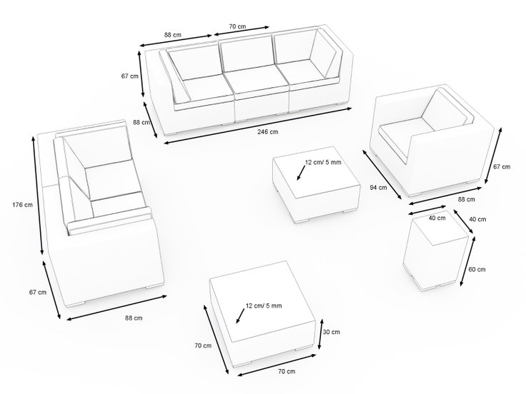 Product dimensions - Athena L