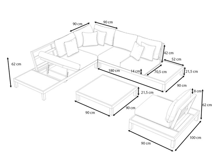 Product dimensions - Valentino L