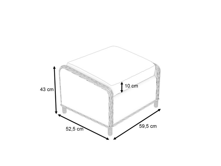 Product dimensions - Barola Stool Set