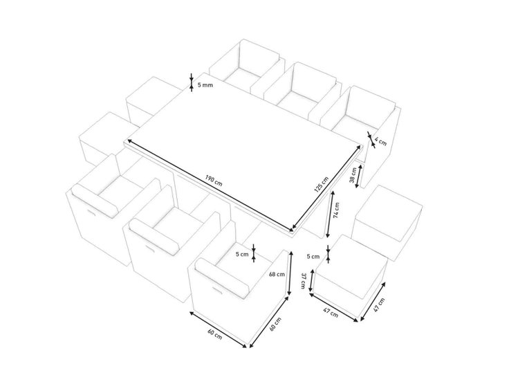Product dimensions - Brooklyn L