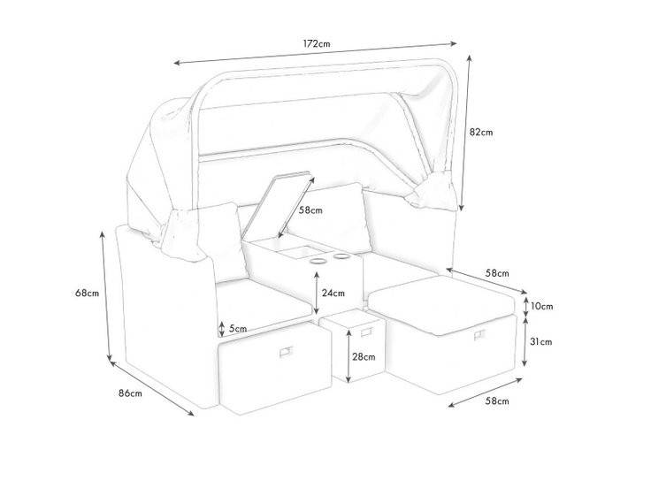 Product dimensions - Dune