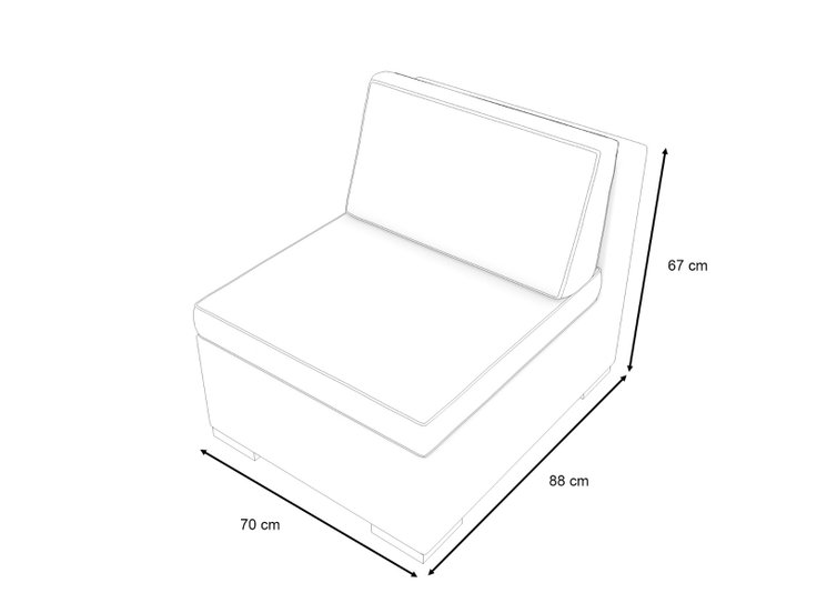 Product dimensions - Epona Middle Section