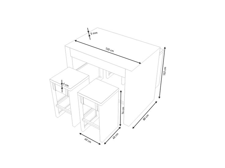 Product dimensions - Flamingo S