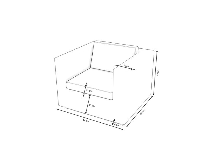 Product dimensions - Larentia Sessel