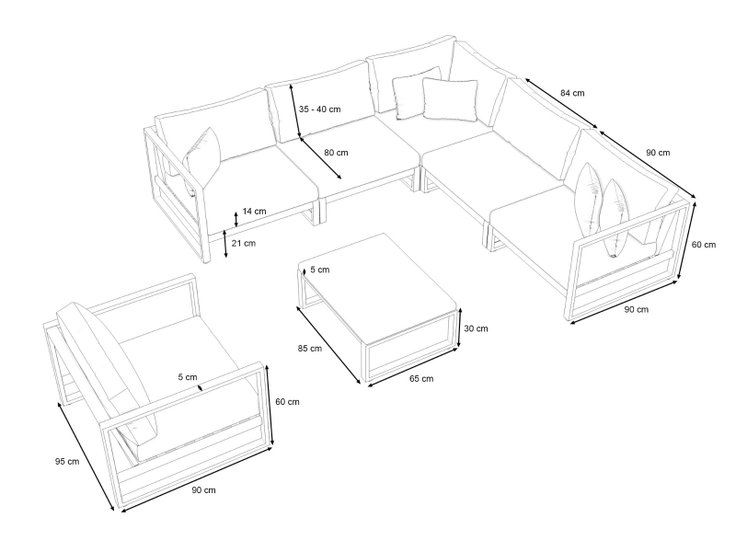 Product dimensions - Matteo L