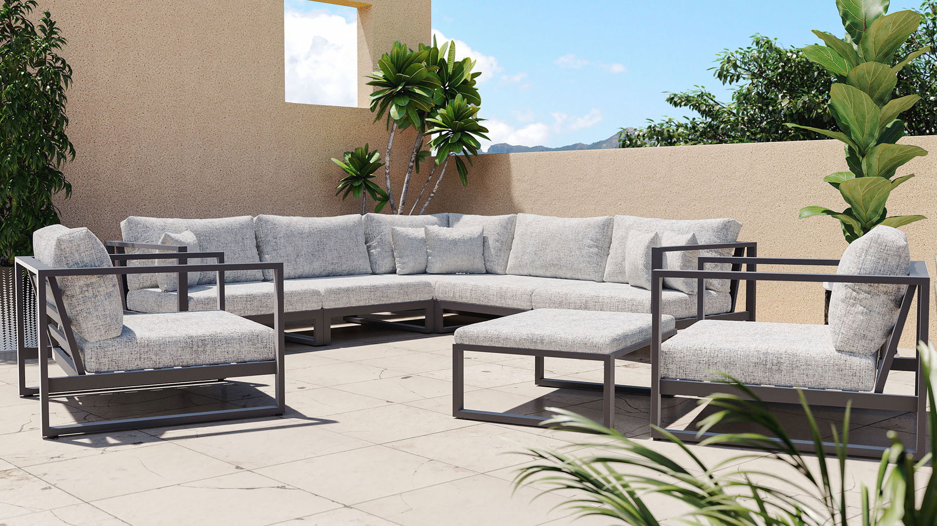 Stylish Garden Furniture Set MATTEO XL arteliadesign.co.uk