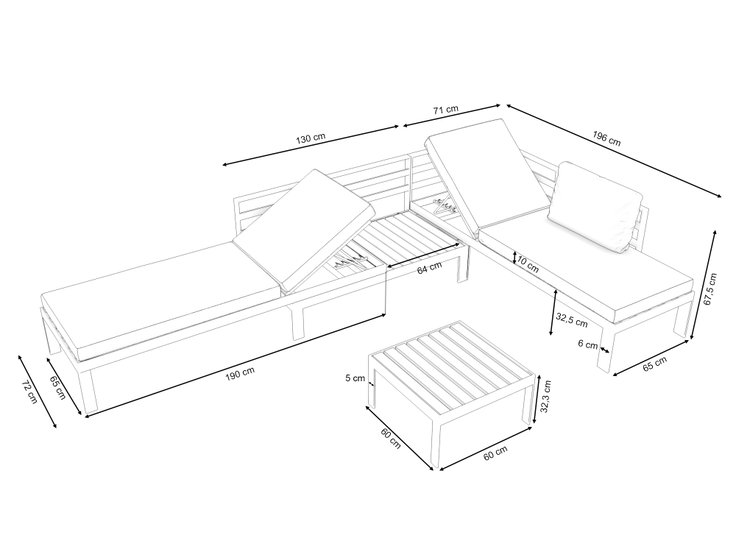 Product dimensions - Meliya