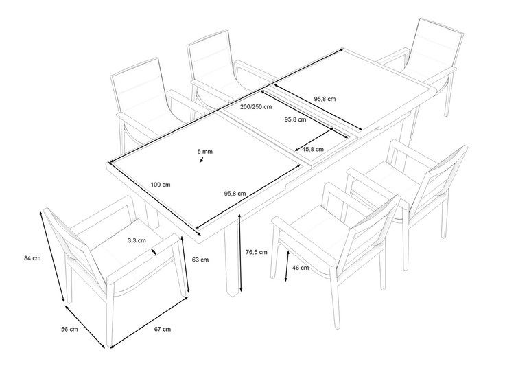 Product dimensions - Santorini L