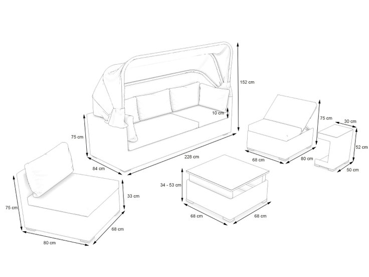 Product dimensions - Pacific