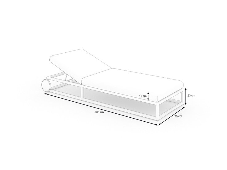 Product dimensions - Soyo sun lounger