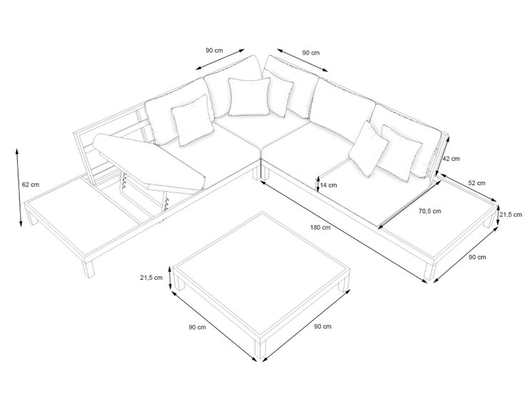 Product dimensions - Valentino M